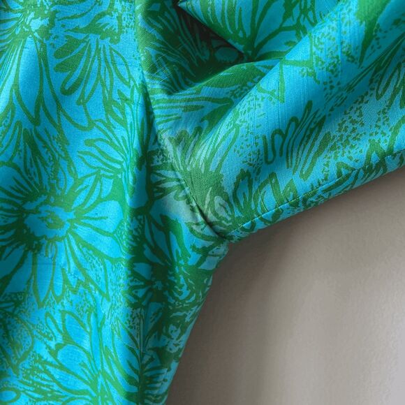 Vintage 1950s–60s Silk Floral Wiggle Dress with Belt – Union Made USA, S/M - Picture 11 of 12